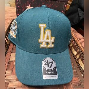 47 Teal Dodgers Patch Cap with Yellow Accents